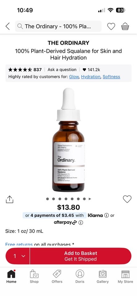THE ORDINARY 100% Plant-Derived Squalane for Skin and Hair - photo 2