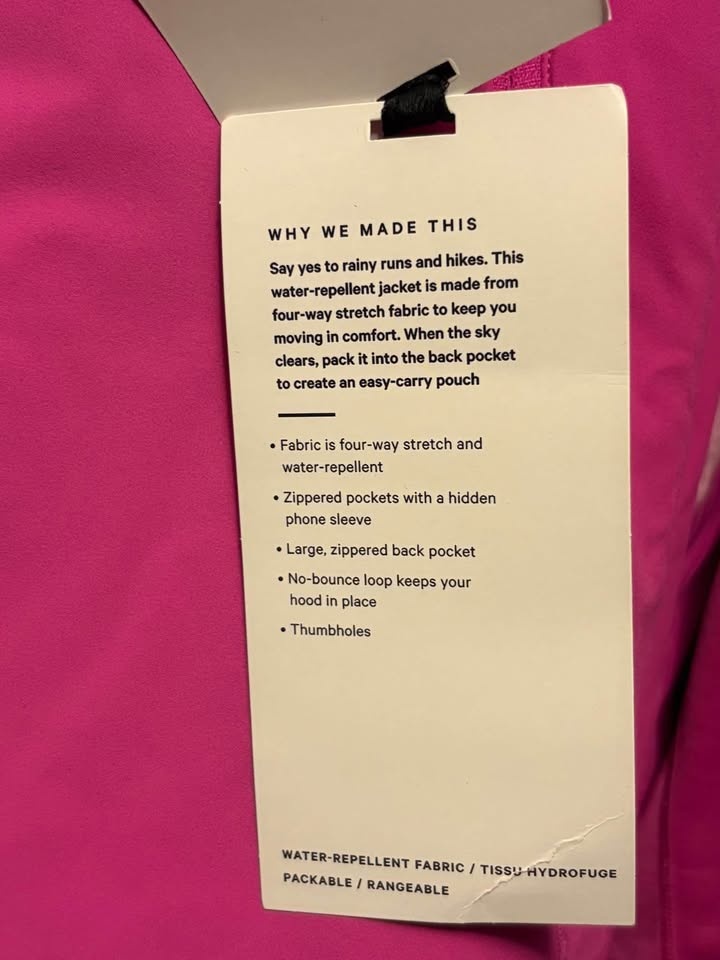 BNWT. Lululemon Mist Over Windbreaker - photo 5