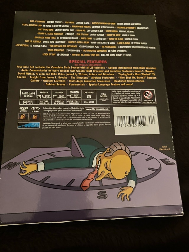 The Simpsons Complete Sixth Season DVD Collector's Edition - photo 2