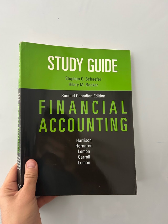 Study Guide – Financial Accounting (2nd Canadian Edition)