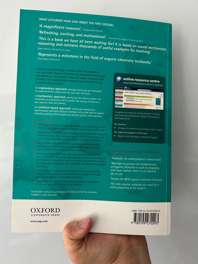 Organic Chemistry by Clayden, Greeves & Warren (2nd Ed.) - photo 2