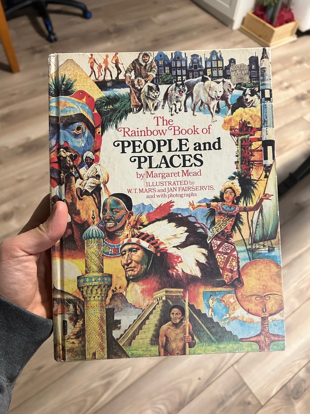 Vintage Kids Book: The Rainbow Book of People and Places