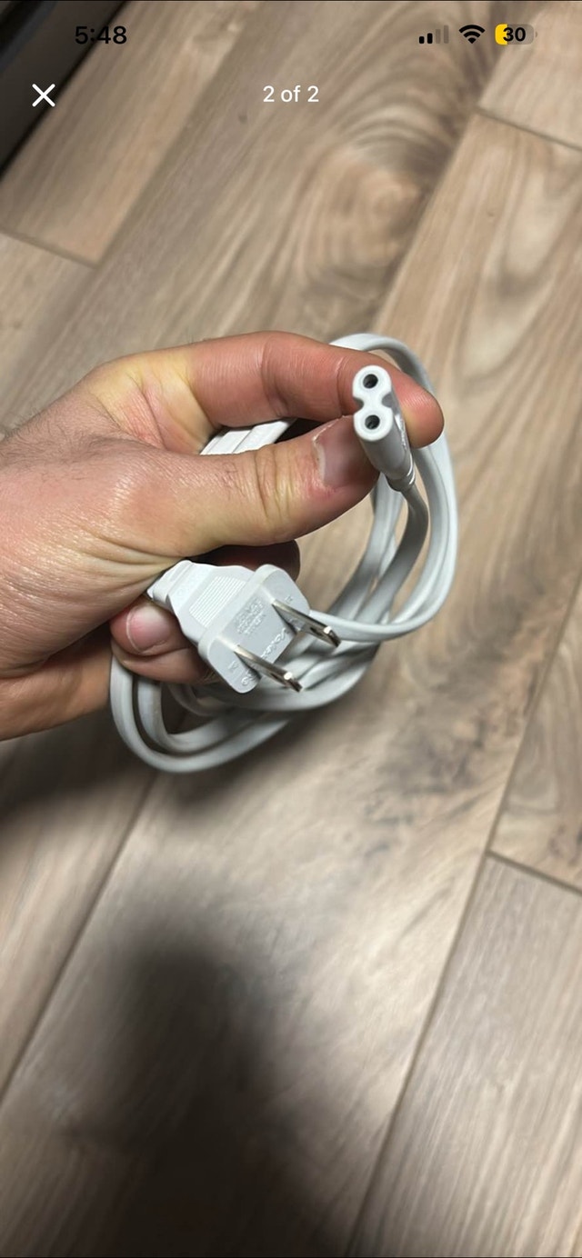 Volex White Power Cord (Figure-8 / IEC C7) 2.5A 125V