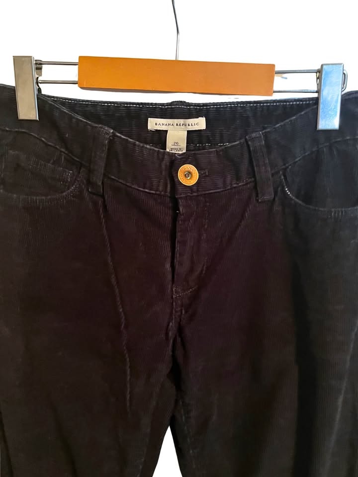Low rise straight leg women’s navy cords - photo 2