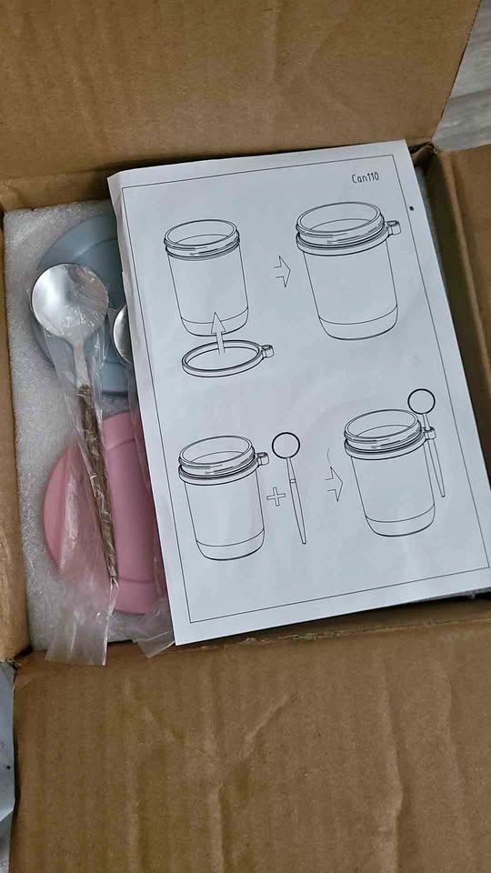 Mason Jars with Spoon Lunches Travel Camping