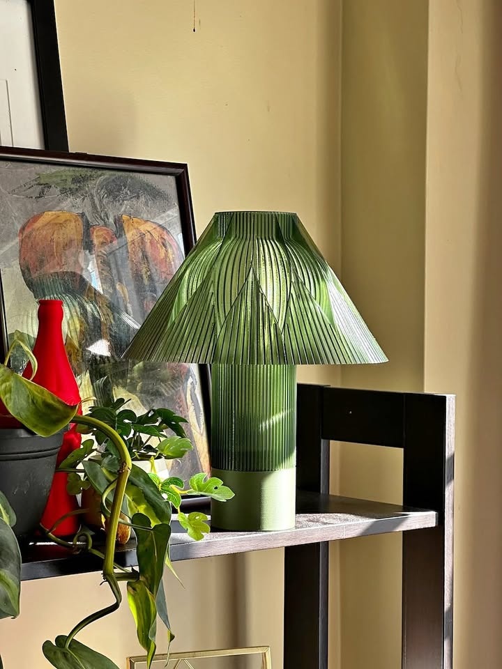 Table Lamp Rosace Olive Green