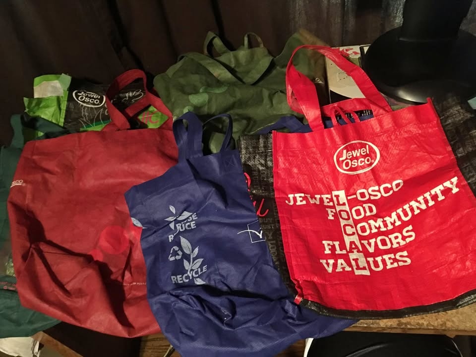 LOT OF 6 REUSABLE TOTE BAGS JEWEL-OSCO