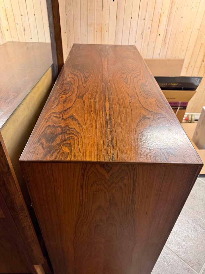 Antique Rosewood Bedroom Furniture - 1960s Norwegian