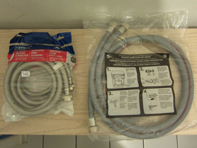 New Washer Hoses - Stainless Steel & Plastic