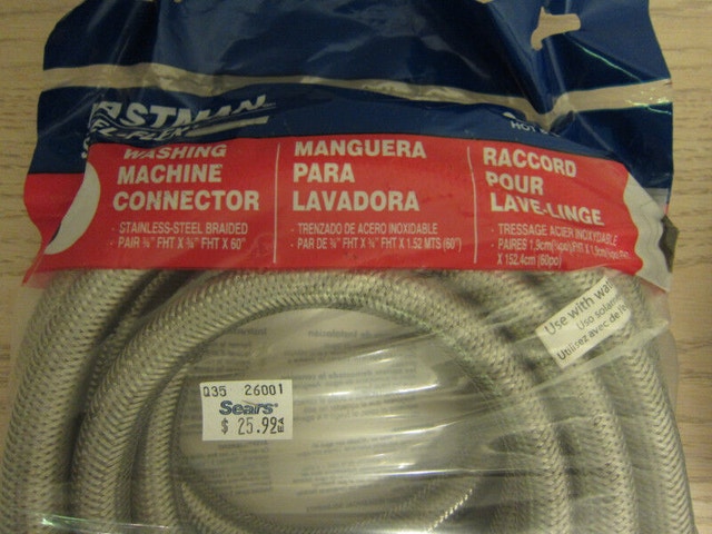 New Washer Hoses - Stainless Steel & Plastic - photo 2