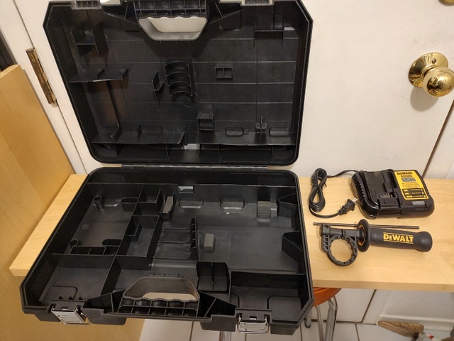 DeWalt Storage Box, DCB112 Charger & Drill Holder