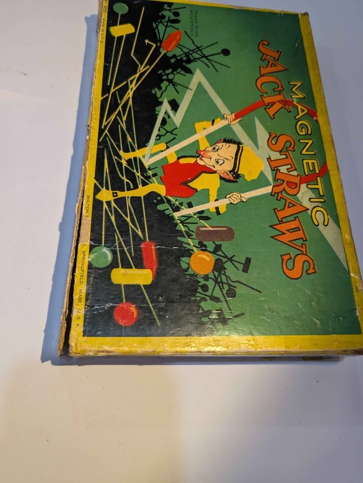 Antique 1920 Milton Bradley Magnetic Jack Straws - photo 5