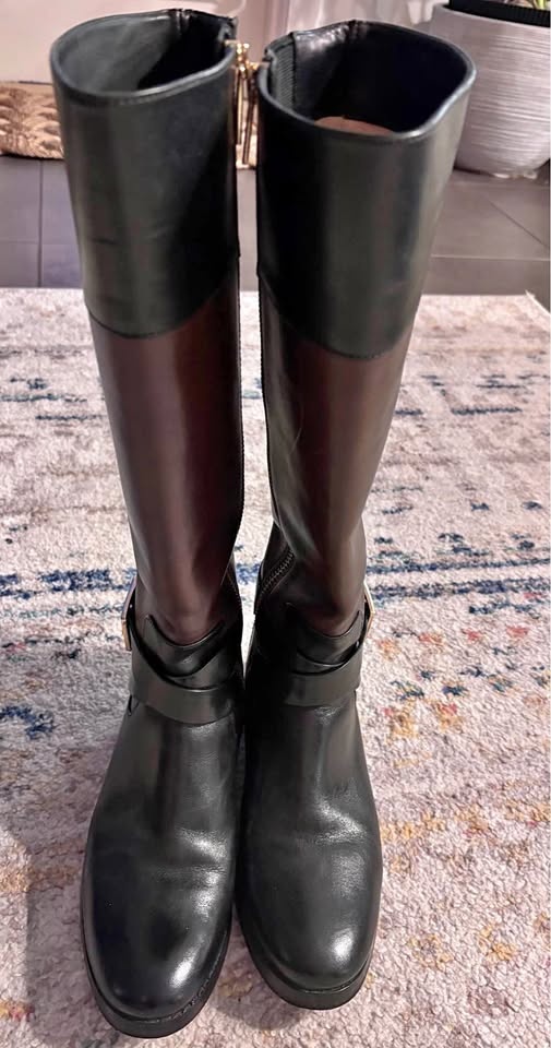 Michael Kors 2 Tone Tall Leather Boots - Women's US 5.5