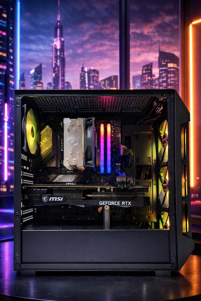 Black Gaming PC | Ryzen 5 7600 + RTX 5060 + 16GB DDR5 + 1TB SSD - photo 3