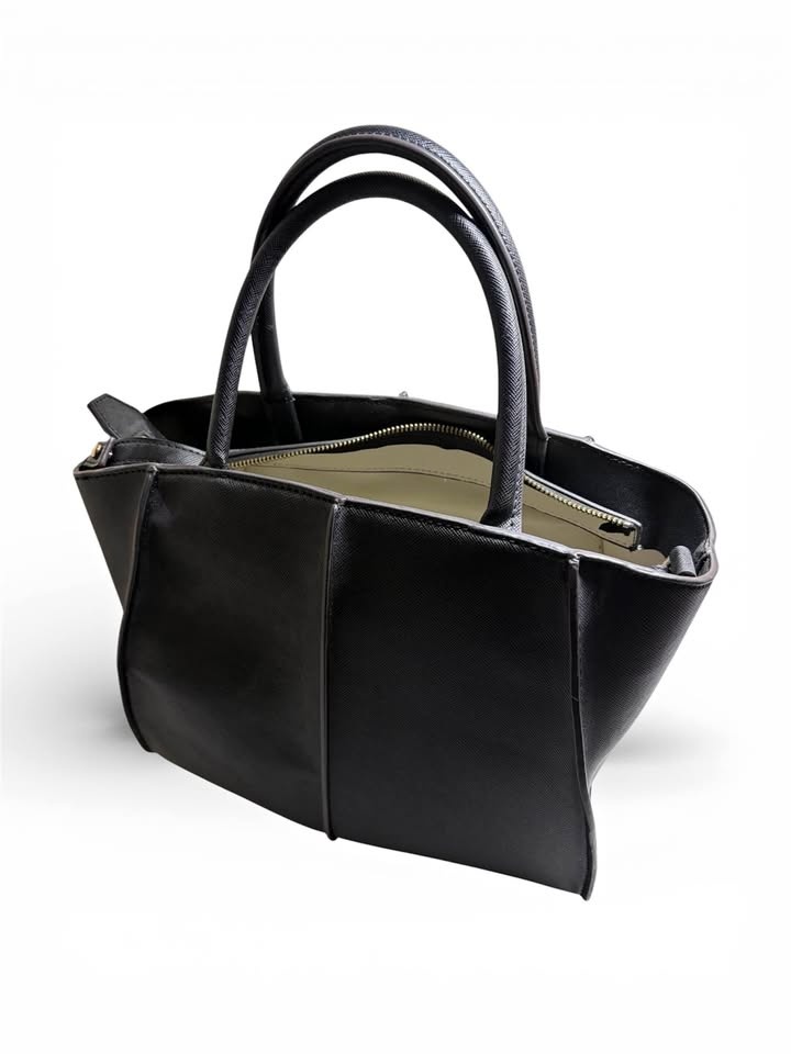 Black Structured Tote Bag