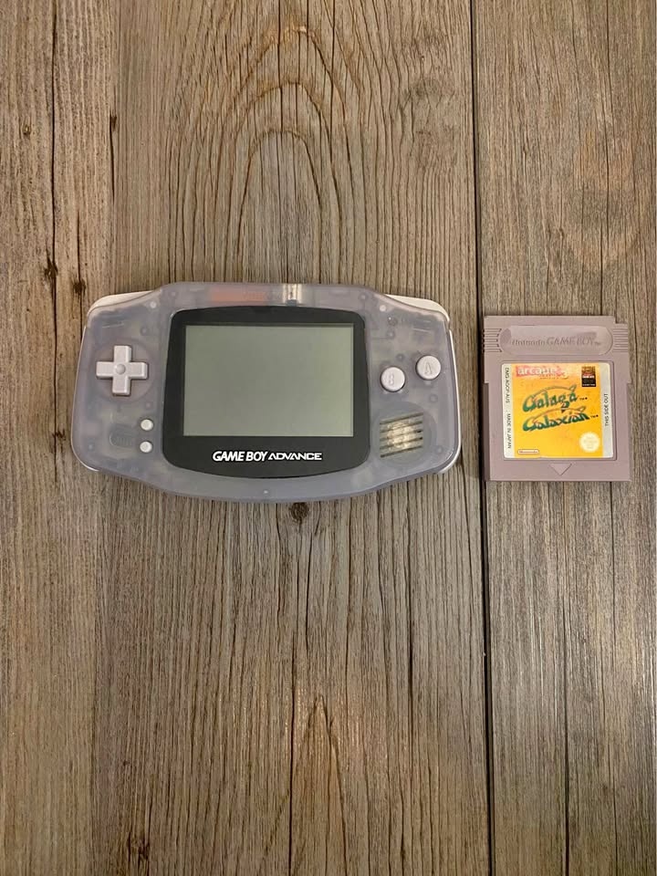 GBA (AGB-001) with Galaga Galaxian