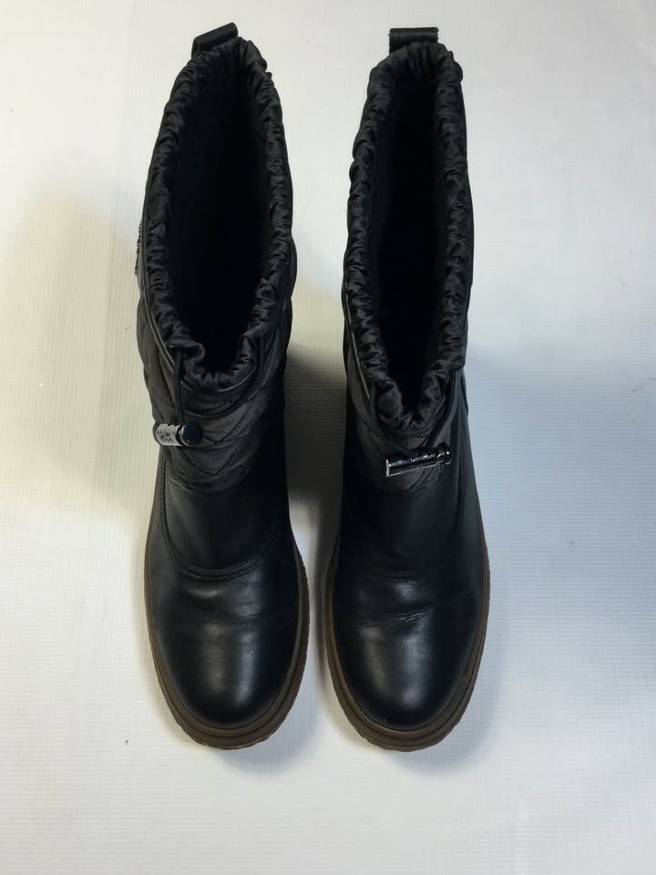 Coach  Leather & Quilted Waterproof Nylon Mid-Calf Boots Sz 10B - photo 4