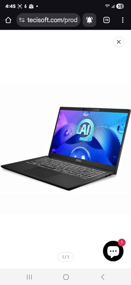 MSI Modern 15 H AI Laptop - Core Ultra 9, 64GB RAM, 1TB SSD