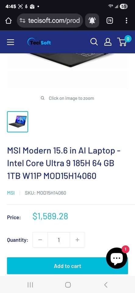 MSI Modern 15 H AI Laptop - Core Ultra 9, 64GB RAM, 1TB SSD - photo 2