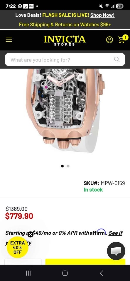 Brand New Montres Prestige X Invicta Automatic Men's Watch - 44m - photo 5