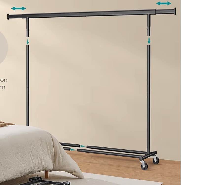 Almost New: large Clothes Hanging Rack with Wheels - photo 2