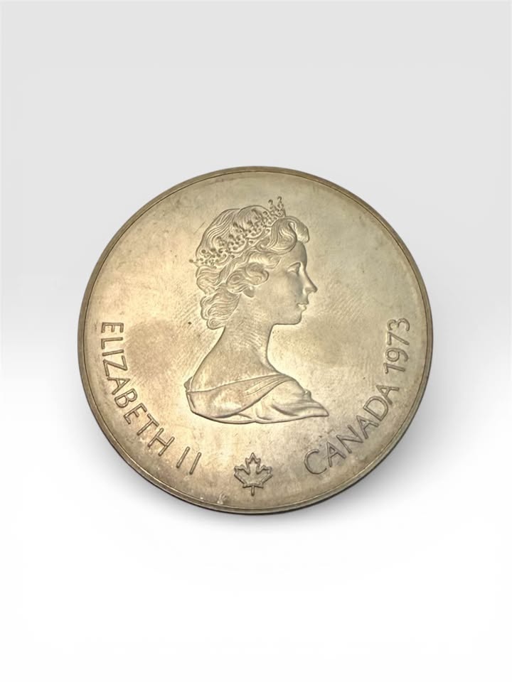 1973 Canada $5 Montreal Olympics Silver Coin - photo 2