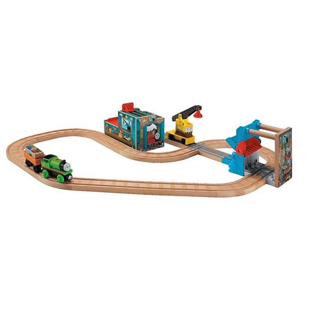 Wooden Thomas and Friends Reg and Percy Scrapyard Set