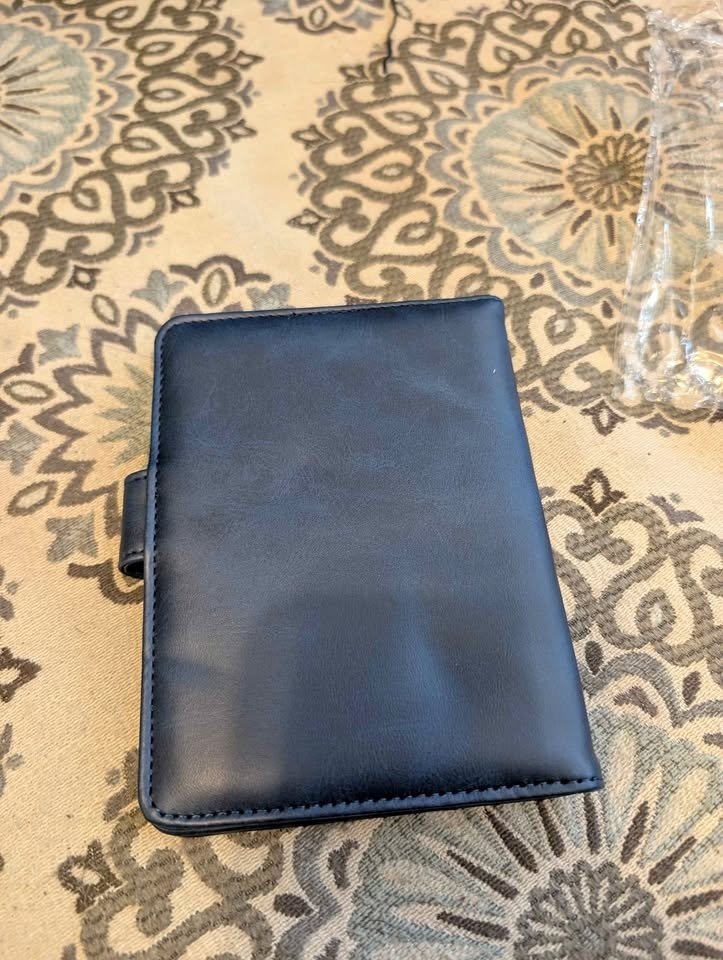 WALNEW RFID Blocking Passport Holder – Navy Blue (Buckle Closure