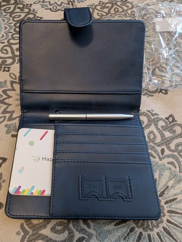 WALNEW RFID Blocking Passport Holder – Navy Blue (Buckle Closure - photo 3