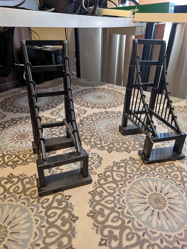 Set of 2 Heavy-Duty Metal Bookends – Black (Lightly Used)