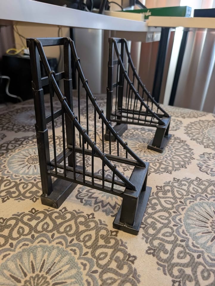 Set of 2 Heavy-Duty Metal Bookends – Black (Lightly Used) - photo 5