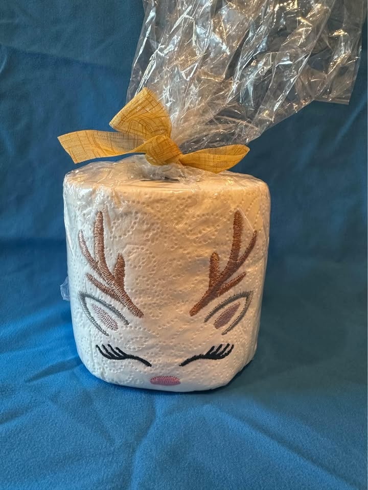 Embroidered custom toilet paper