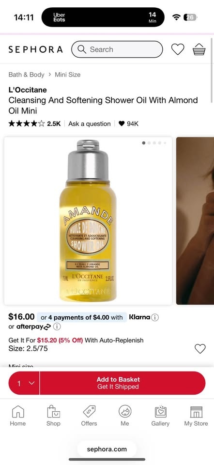 L'Occitane Almond Oil Shower Oil Mini - photo 2