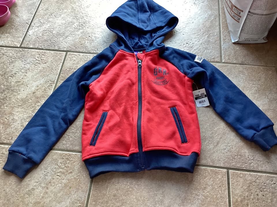 New Zip Up Sweater Jacket - Kids Size 4-6 Years