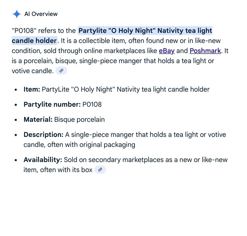 Partylite O Holy Night Nativity Candle Holder P0108 - photo 4