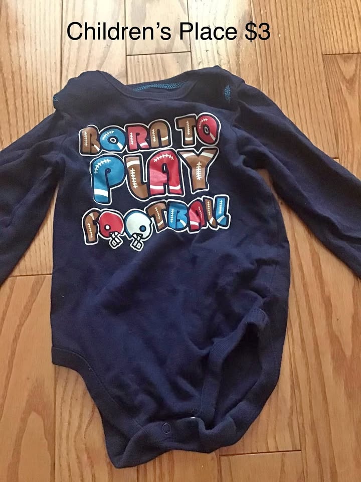 Born to Play Football Onesie 3-6 Months