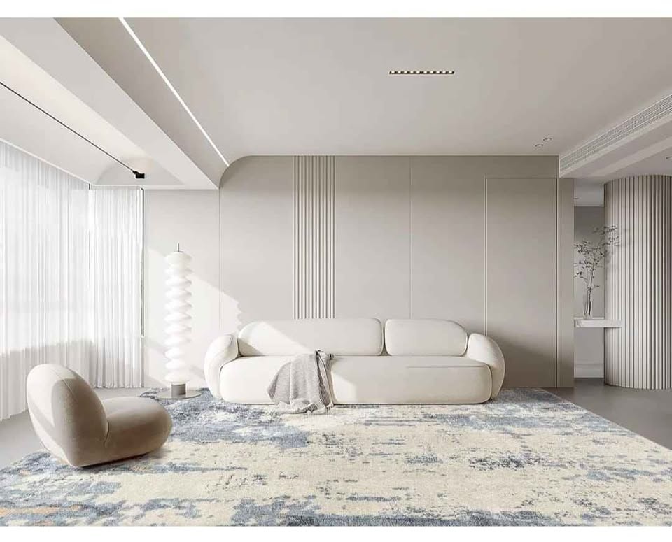 8x10 Area Rug for Living Room - Washable, Neutral Modern Abstrac - photo 3