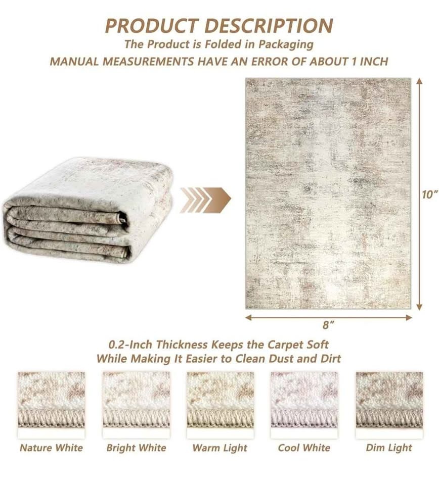 Modern Abstract Area Rugs 8x10 Washable - photo 4