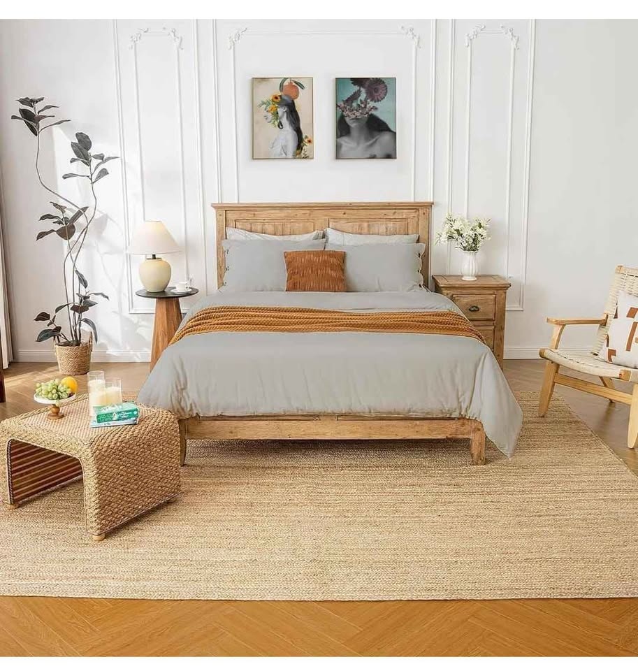Jute Area Rug 8x10 Natural Fiber Boho Braided Farmhouse Rustic - photo 5