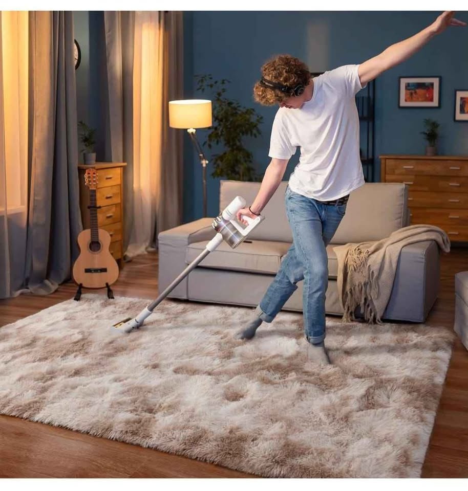 8x10 ft Soft Fluffy Tie Dye Area Rug - photo 2
