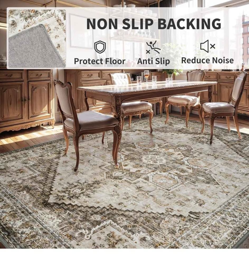 Beige Rugs for Living Room 6x9 Area Rug - photo 2
