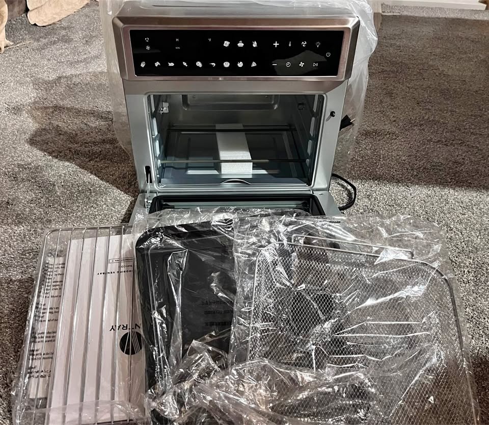 New Countertop Oven, 25L /26QT Air Fryer Toaster Oven, 1700W