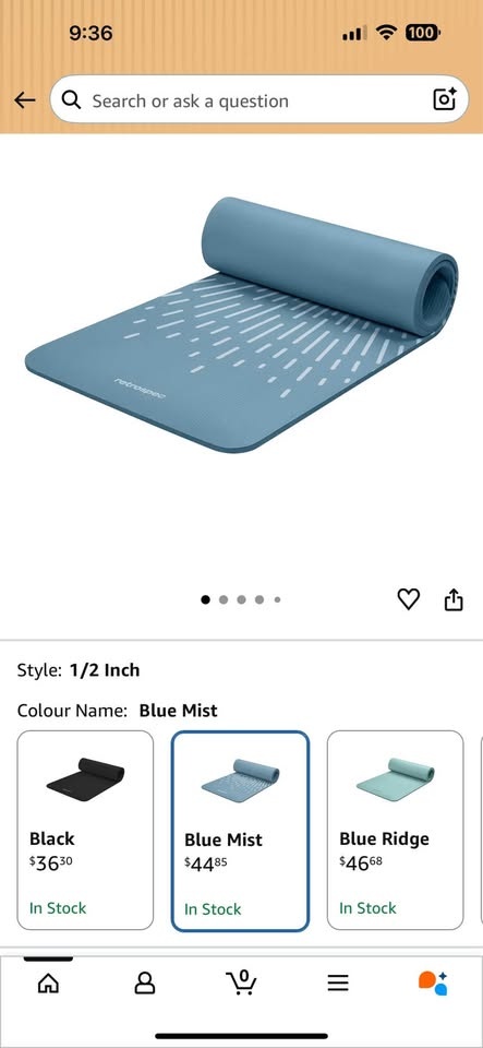 Yoga Mat 1/2" Thick New - photo 3