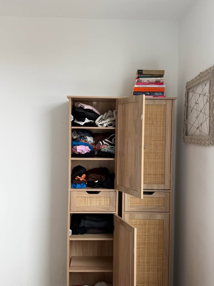 2 Tall Cane Storage Cabinets - photo 3