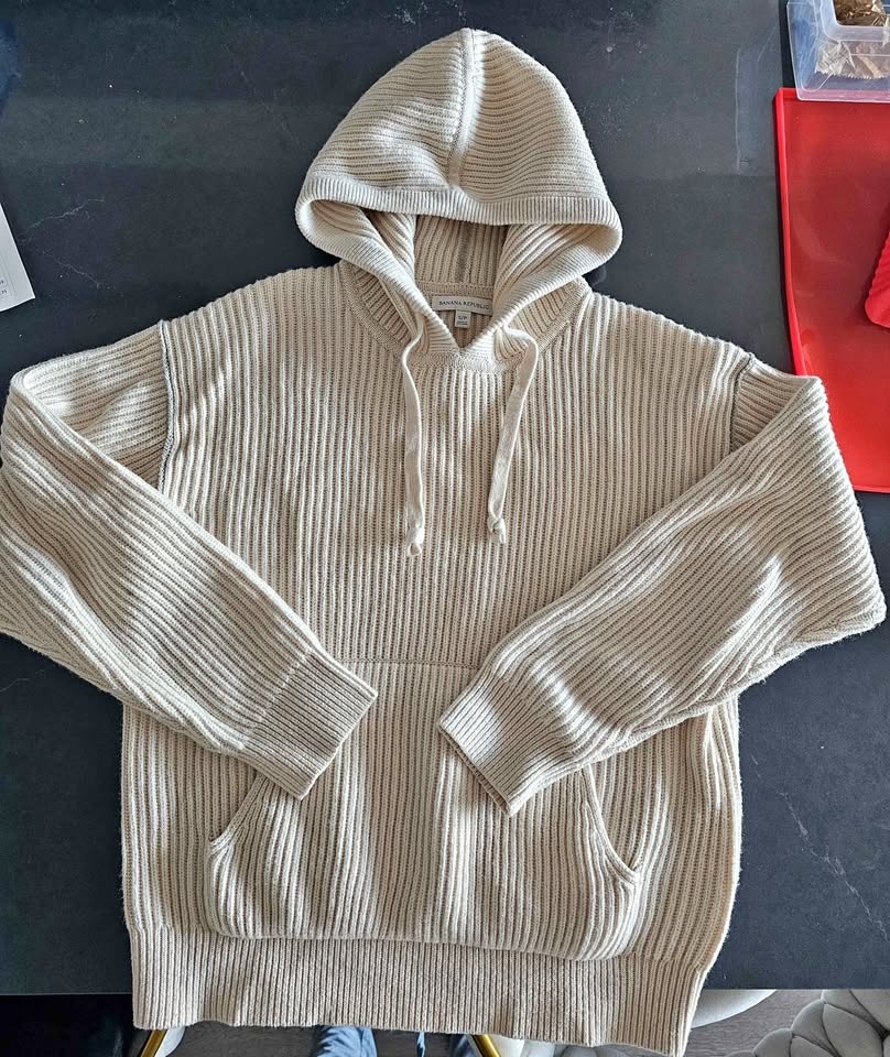 Banana Republic Merino-Cotton Blend Hoodie Sweater - Men's Small