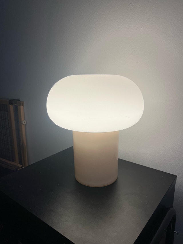 Dimmable Glass Table Lamp (remote incl.)