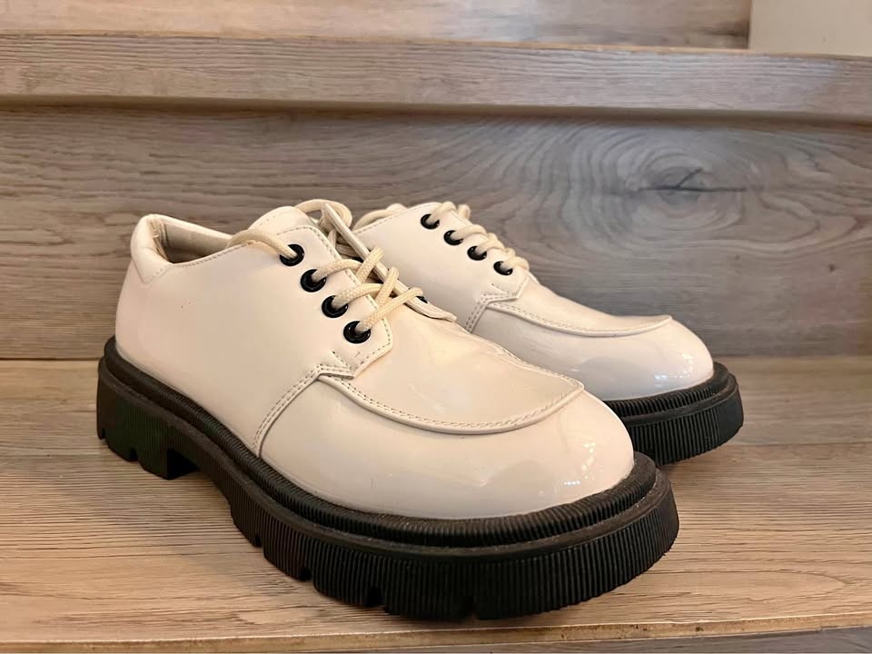 Madden Girl White Patent Loafers