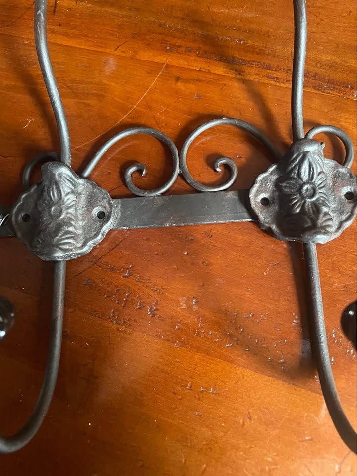 Designer Black Metal Double Wall Hooks - 4 Available - photo 2