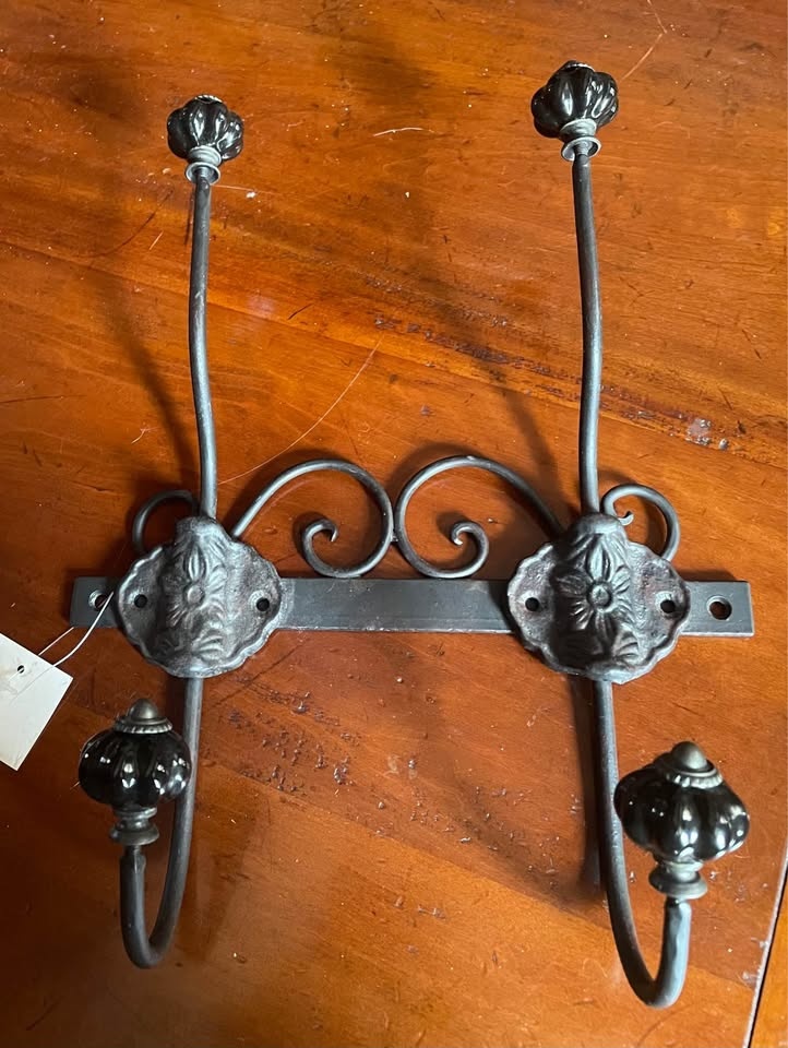 Designer Black Metal Double Wall Hooks - 4 Available - photo 3