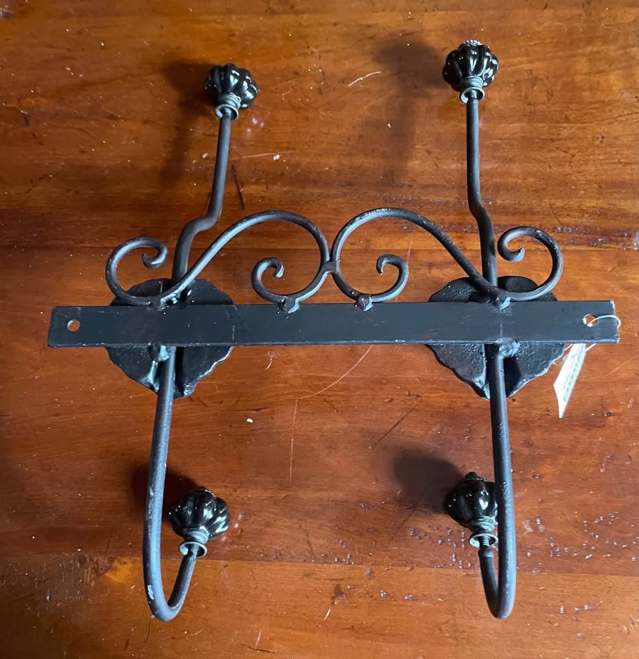 Designer Black Metal Double Wall Hooks - 4 Available - photo 4